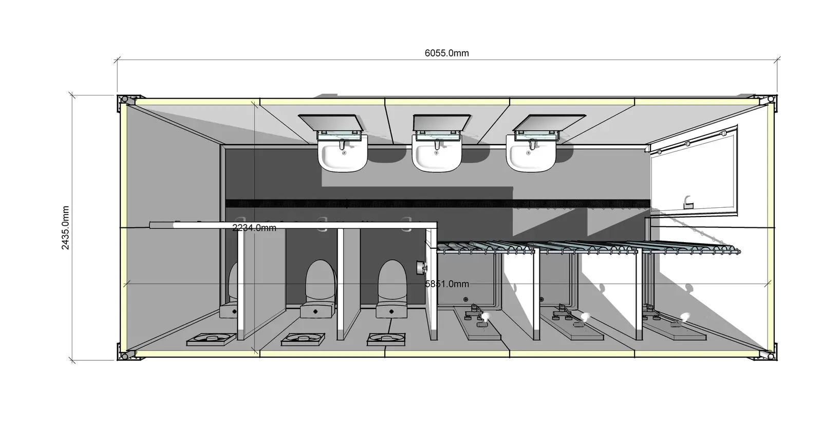 10/20ft Sanitary Accommodation Unit